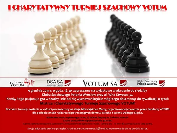 I Charytatywny Turniej Szachowy Votum