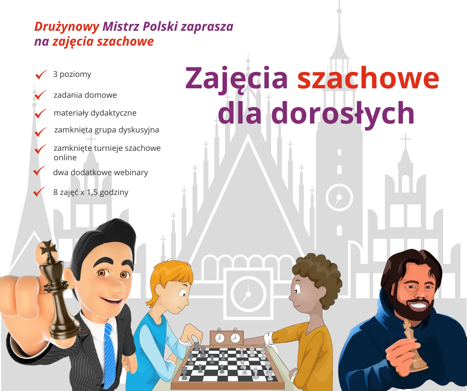 Zajęcia szachowe dla dorosłych – NOWE GRUPY od 5 września!