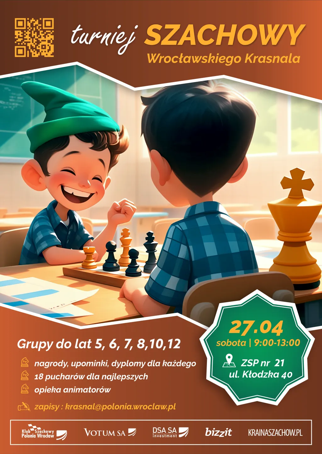 TURNIEJ WROCŁAWSKIEGO KRASNALA - DO LAT 5, 6, 7, 8, 10, 12