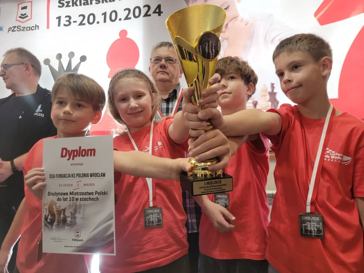 Triumf DSA Fundacji KS Polonia Wrocław w Drużynowych Mistrzostwach Polski do lat 10 i srebro w blitzu!