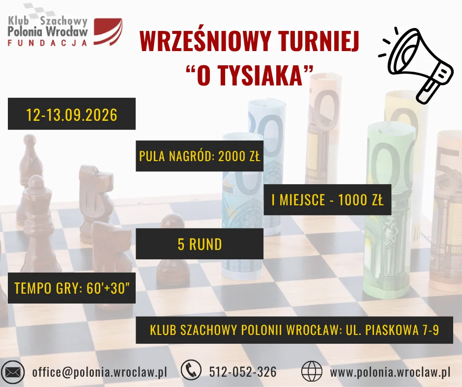 WRZEŚNIOWY Turniej o TYSIAKA, 12-13.09.2026